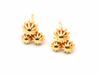 Sea Urching Earrings Triple Small 3d printed gold sea earrings