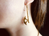 Queen of Hearts Earrings (Single Earring/Axe) 3d printed The size as an earring
