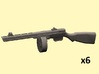 1/18 PPSh-41 machine guns x6 3d printed 