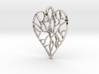 Cracked Heart Pendant 3d printed 