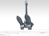 Royal Navy Byers Stockless Anchor (Custom Size) 3d printed 3d render showing product detail