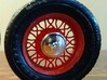 Set of four Kelsey Hayes "Bent Spoke" big & little 3d printed Painted wheel.  Hub cap and tire are not included