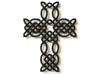 Celtic knot cross 3d printed Printed in black strong and flexible plastic