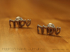 Hebrew Name Cufflinks - "Simcha" 3d printed 