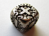Fudge Art Nouveau d6 3d printed In stainless steel
