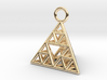 Sierpinski Tetrahedron earring with 16mm side 3d printed 