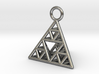 Sierpinski Tetrahedron earring with 16mm side 3d printed 