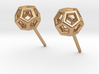 Simple Dodecahedron studs earrings 3d printed 
