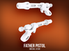 Father Pistol (x8) 3d printed 