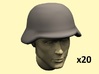 28mm ww2 german helmets (bigger) 3d printed 