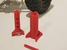 Jack Stands - Parts 1 of 2 1Tenth Scale 3d printed FDM Print with Red PLA, not Shapeways print!