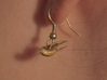 Nautical Swallow Earrings 3d printed Raw Brass Nautical Swallow Earring. 