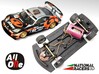 Chassis - NINCO Nissan 350Z (Anglewinder-AiO) 3d printed Chassis compatible with NINCO model (slot car and other parts not included)