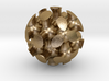 Bone Sphere 3d printed Polished Gold Steel render.