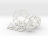 platonic solids wireframe 3d printed 