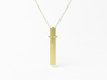 Elegant Modernist Cross Pendant -Christian Jewelry 3d printed Elegant Modernist Cross Pendant in 14K gold plated brass