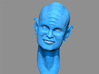 smiling blue alien 1/6 scale 3d printed 