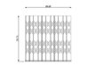 Grille Sliding Door 01. HO Scale (1:87) 3d printed Measurements 