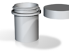 Container - lidded round outside thread 3d printed Generic Render