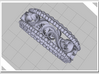 Carved Floral Sterling Silver/Gold Wedding Ring 3d printed 