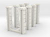 5' Block Wall - 8-Jointed End Columns 3d printed Part # BWJ-017