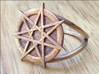 Fairy star ring (choose size)  3d printed The heptagram ring in raw bronze. This ring can only be printed in unpolished metals, due to the shape of the points on the star.