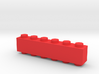 Custom LEGO-inspired brick 6x1 3d printed 