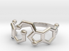 Dopamine + Serotonin Molecule Ring 3d printed 