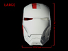 Iron Man Helmet - Head Right Side (Large) 1 of 4 3d printed CG Render (Front measurements, Head Right with Full Helmet)