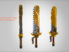Hawk fences chainsaw sword 3d printed 