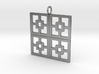 Breeze Blocks Pendant  in Silver 3d printed 