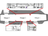 1:350 Scale Nimitz Class Hangar Bay 2 3d printed 