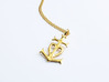 Camargue Cross Pendant - Christian Jewelry 3d printed Camargue cross pendant in polished brass