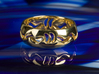 Organic dragon ouroboros snake ring 3d printed Photo of Under the surface ring