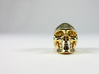 Realistic Human Skull (20mm H) - Pendant 3d printed 20mm H Pendant in Gold Plated Brass
