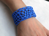 Cells Cuff (Size M) 3d printed Printed in Blue Polished Strong & Flexible Plastic