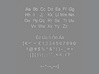 Alphanumeric Arial Characters 3d printed 