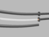 Katana - 1:12 scale - Curved blade - Tsuba 3d printed 