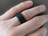 Bitcoin Ring - rictoken 3d printed STEEL Black - Polished and Bronzed - possible shrinkage due to STEEL material: 0.4 to 0.7  mm