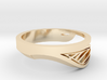 Modern Single Leaf Ring 3d printed 