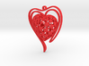 Voronoi Heart + Heart Earring (002) 3d printed 