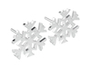 Snowflake earrings 3d printed 