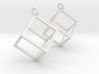 Cube Earrings (pair) 3d printed 