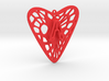 Voronoi Heart+A Earring (001) 3d printed 