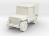 Jeep Willys closed 1/87 3d printed 