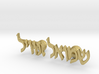 Hebrew Name Cufflinks - "Shmuel Zanvel" 3d printed 