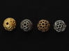 torus_pearl_loop_type8_normal 3d printed Polished Gold Steel is thick, Polished Nickel Steel is normal, Natural Bronze is thin and Rhodium Plated Brass is ultrathin.