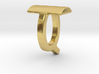 Two way letter pendant - QT TQ 3d printed 