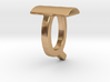 Two way letter pendant - QT TQ 3d printed 