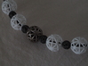 torus_pearl_type6_thin 3d printed Dark Gray PA12 Glass Beads, White Processed Versatile Plastic and Polished Nickel Steel